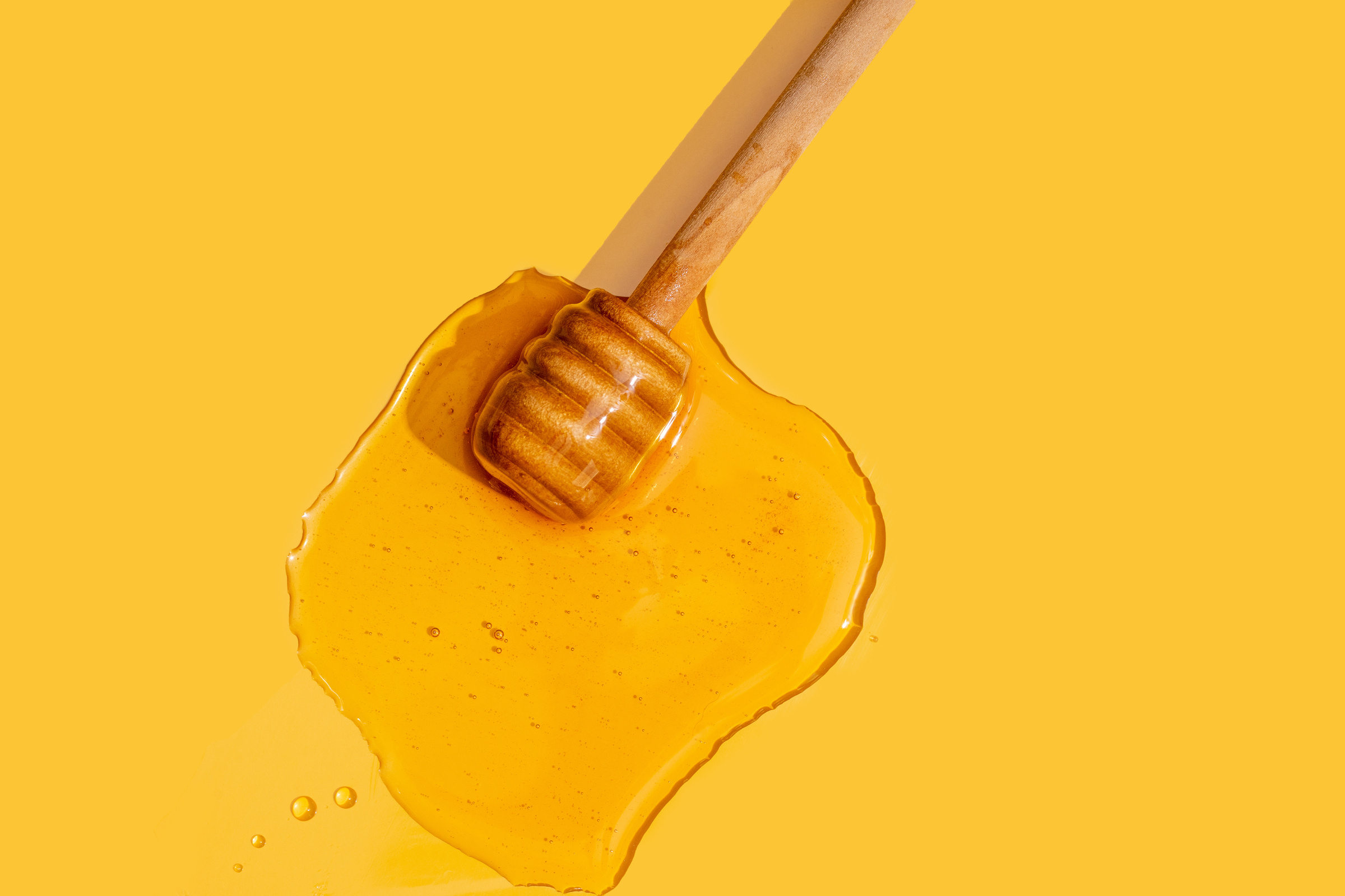 Honey with Wooden Dipper 